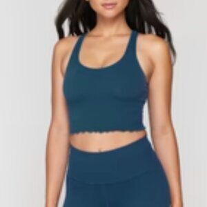 Spiritual gangster Amor Crop Tank Blue Spruce